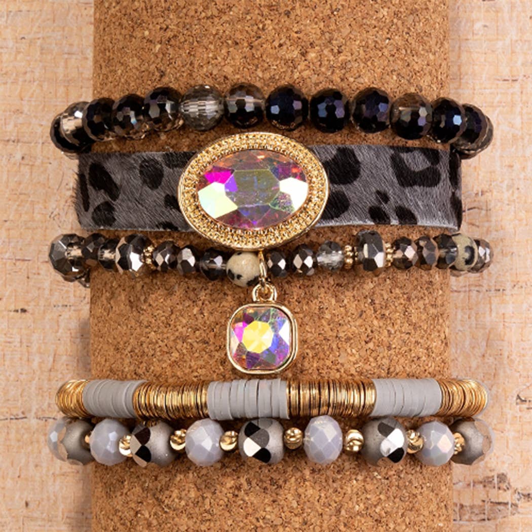 Stacked Animal Print Bracelet