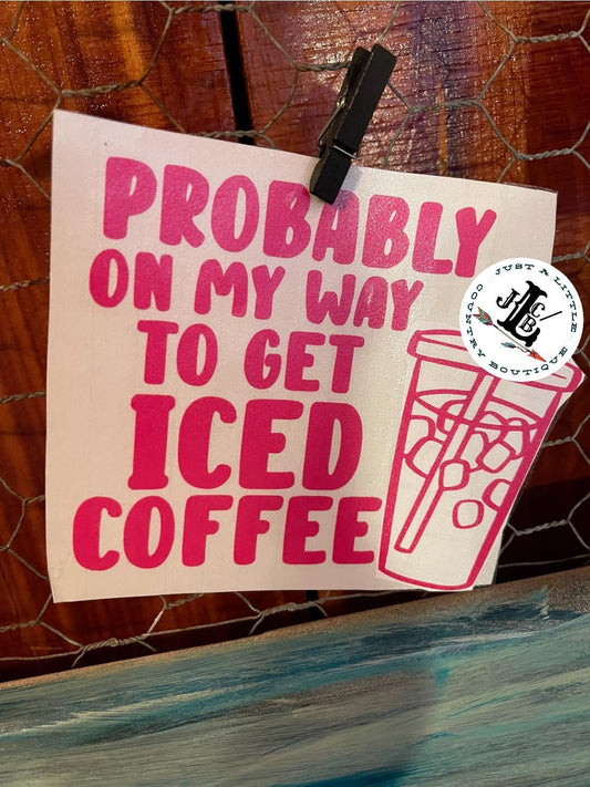 Iced coffee decal