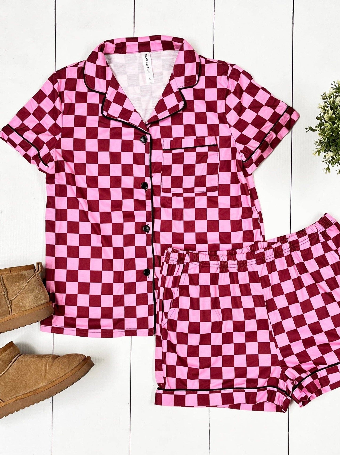 Checkered Pajama Set