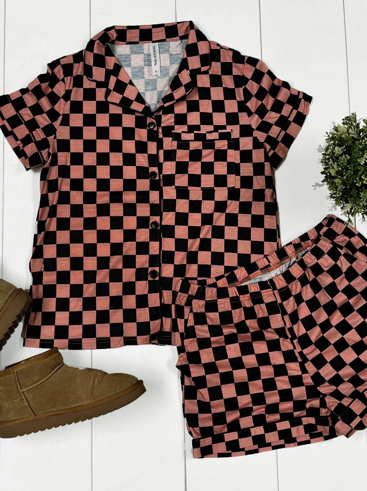 Checkered Pajama Set