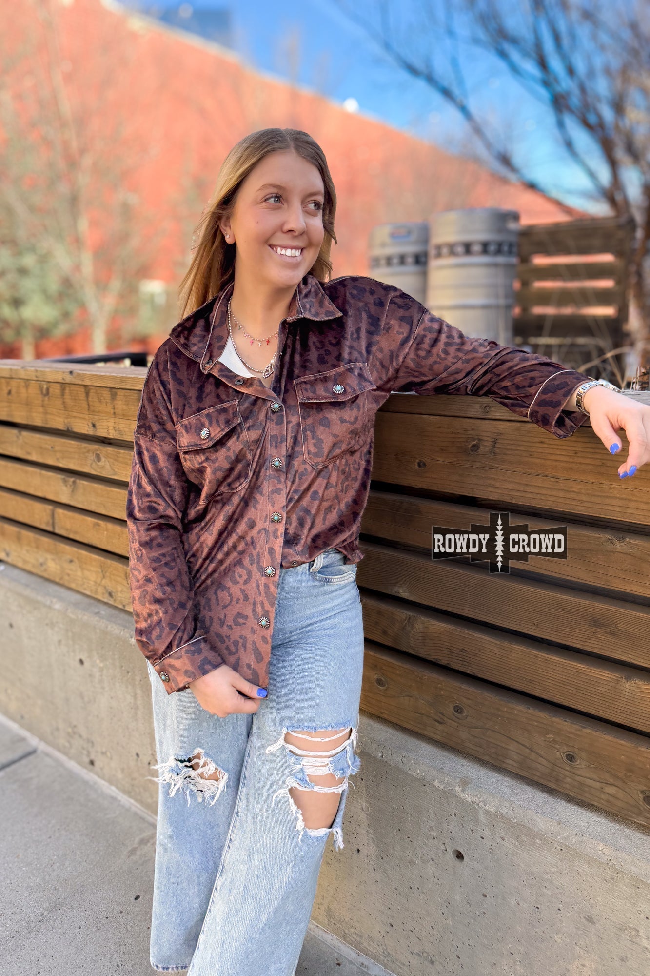 Leopard Lady Button Up